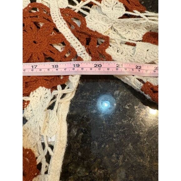 Rebellion  Women's L Multicolor Crochet Pullover Sweater Top - Picture 7 of 11